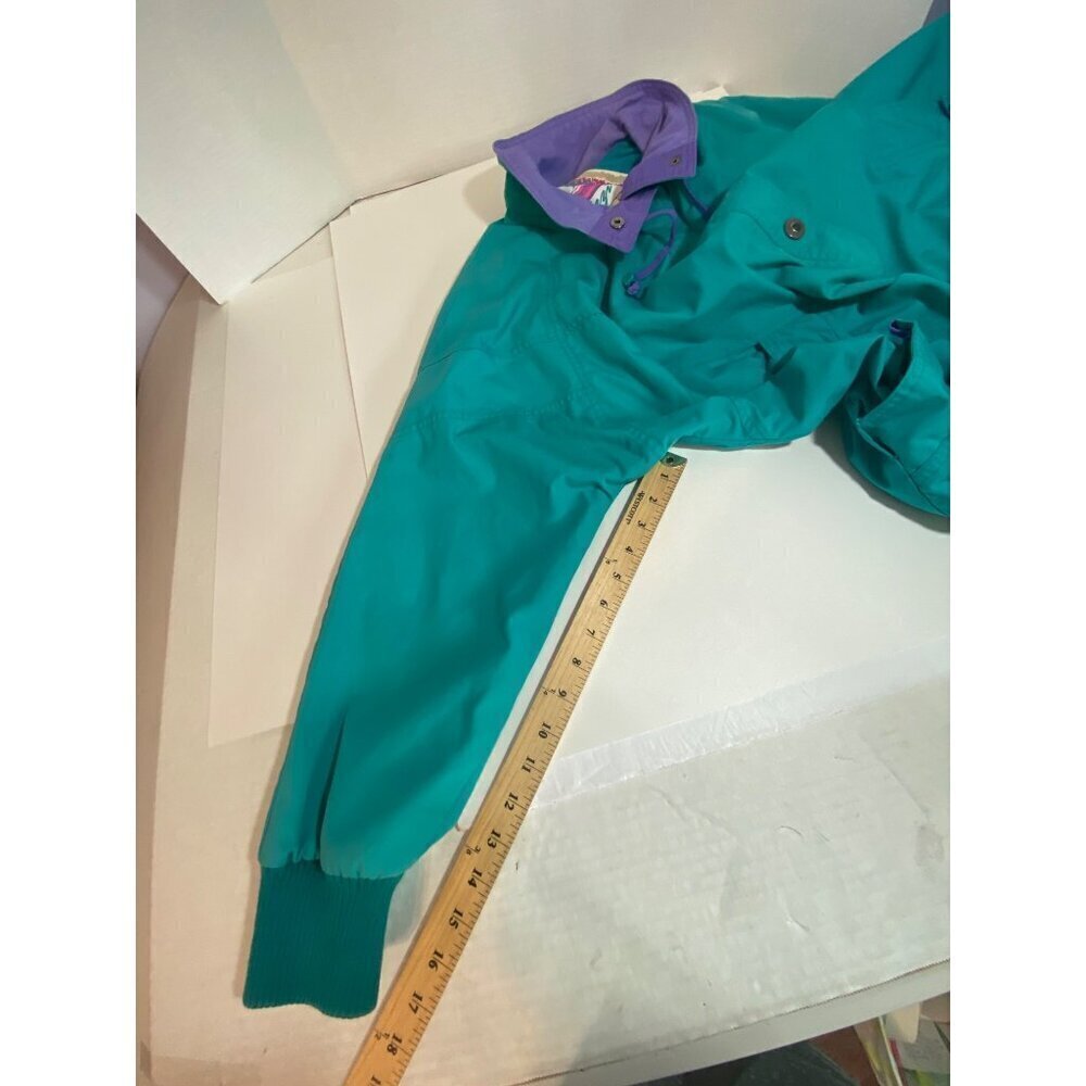 Innovations by Izzi Vintage 80's Teal Purple Jacket Women's Size Small - Picture 10 of 12
